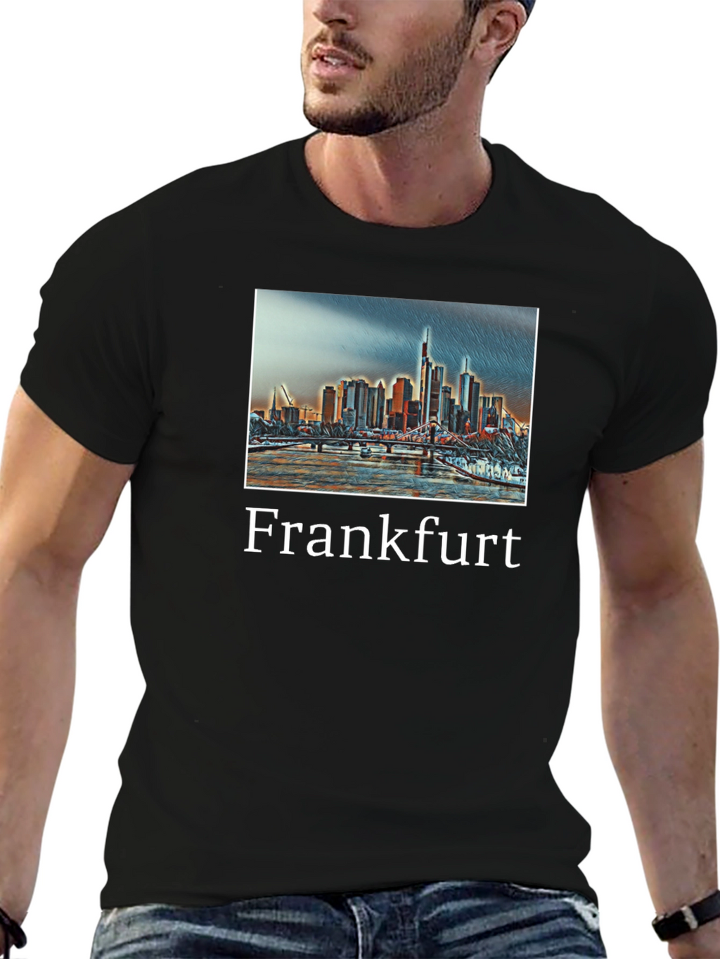 Frankfurt Cityscape Graphic T-Shirt