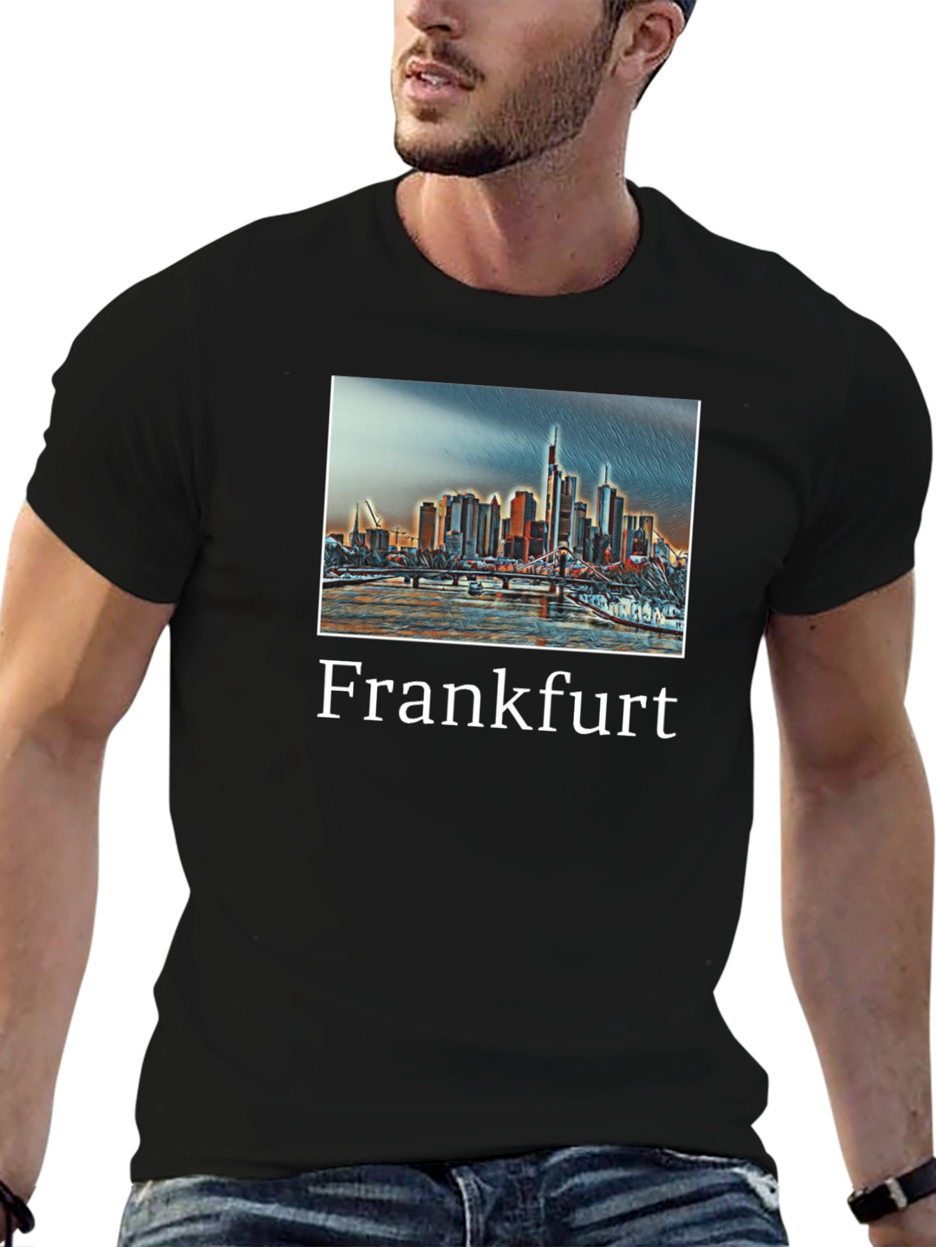 Frankfurt Cityscape Graphic T-Shirt