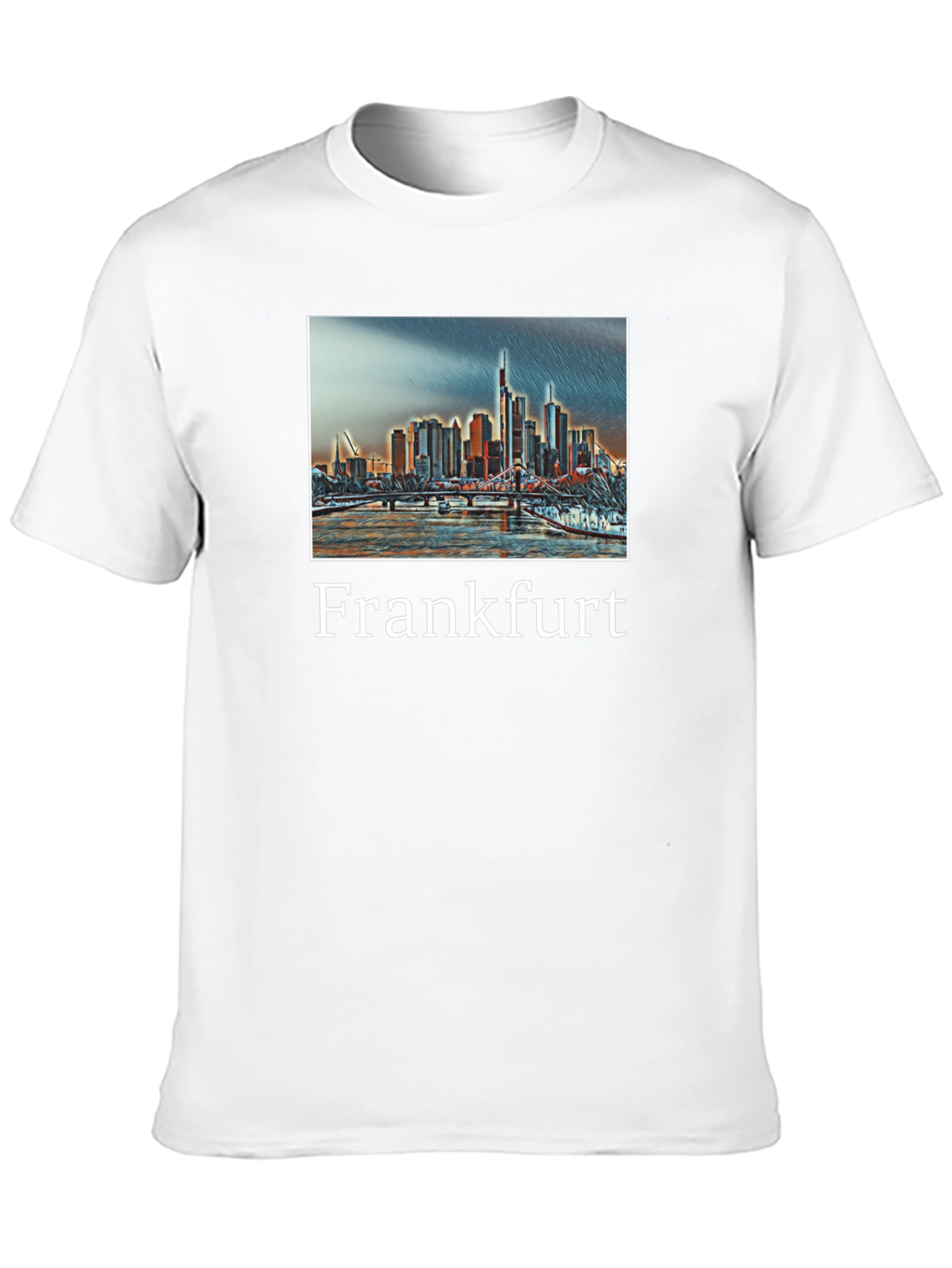 Frankfurt Cityscape Graphic T-Shirt