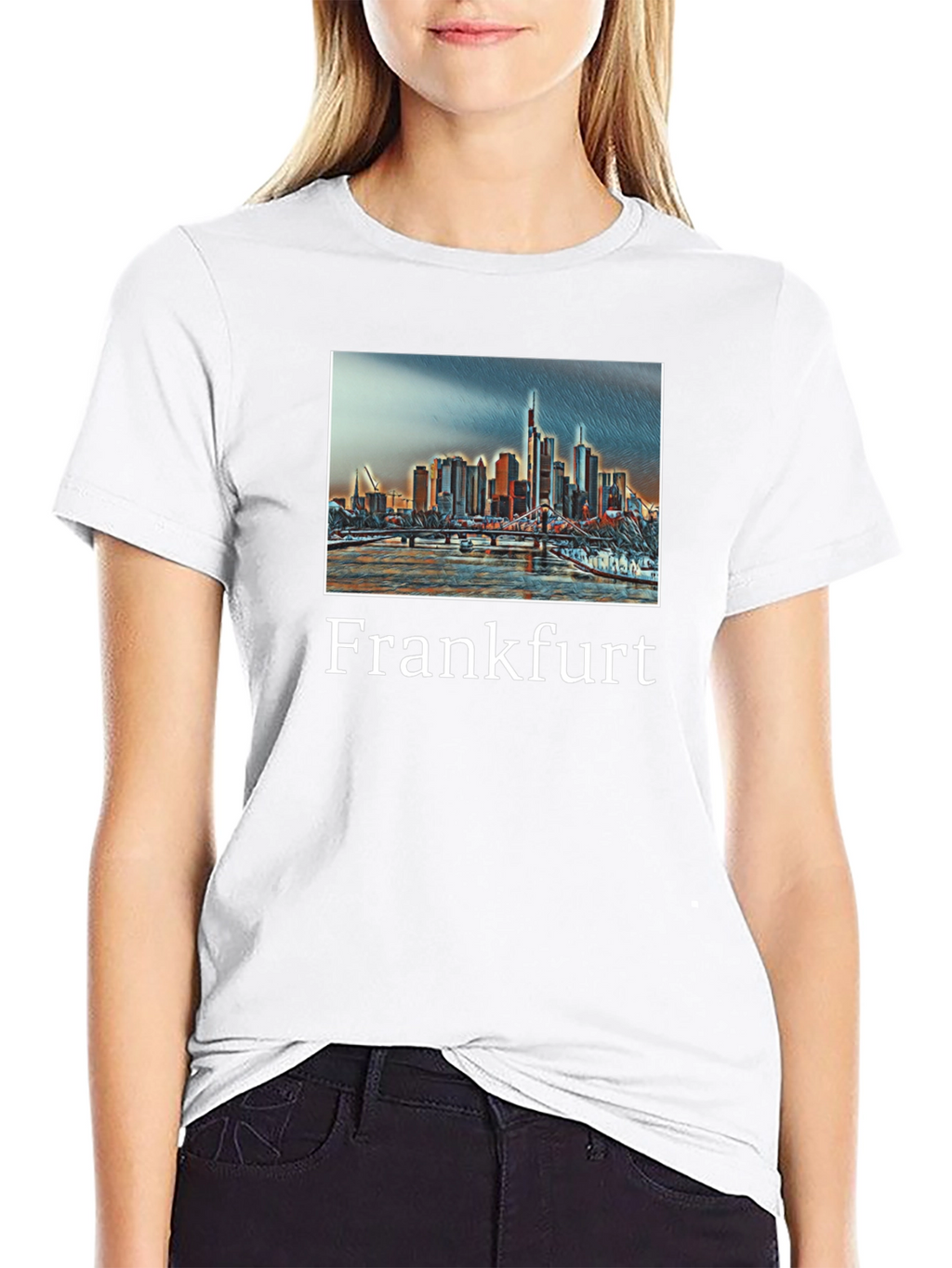 Frankfurt Cityscape Graphic T-Shirt