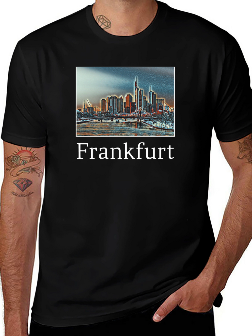Frankfurt Cityscape Graphic T-Shirt