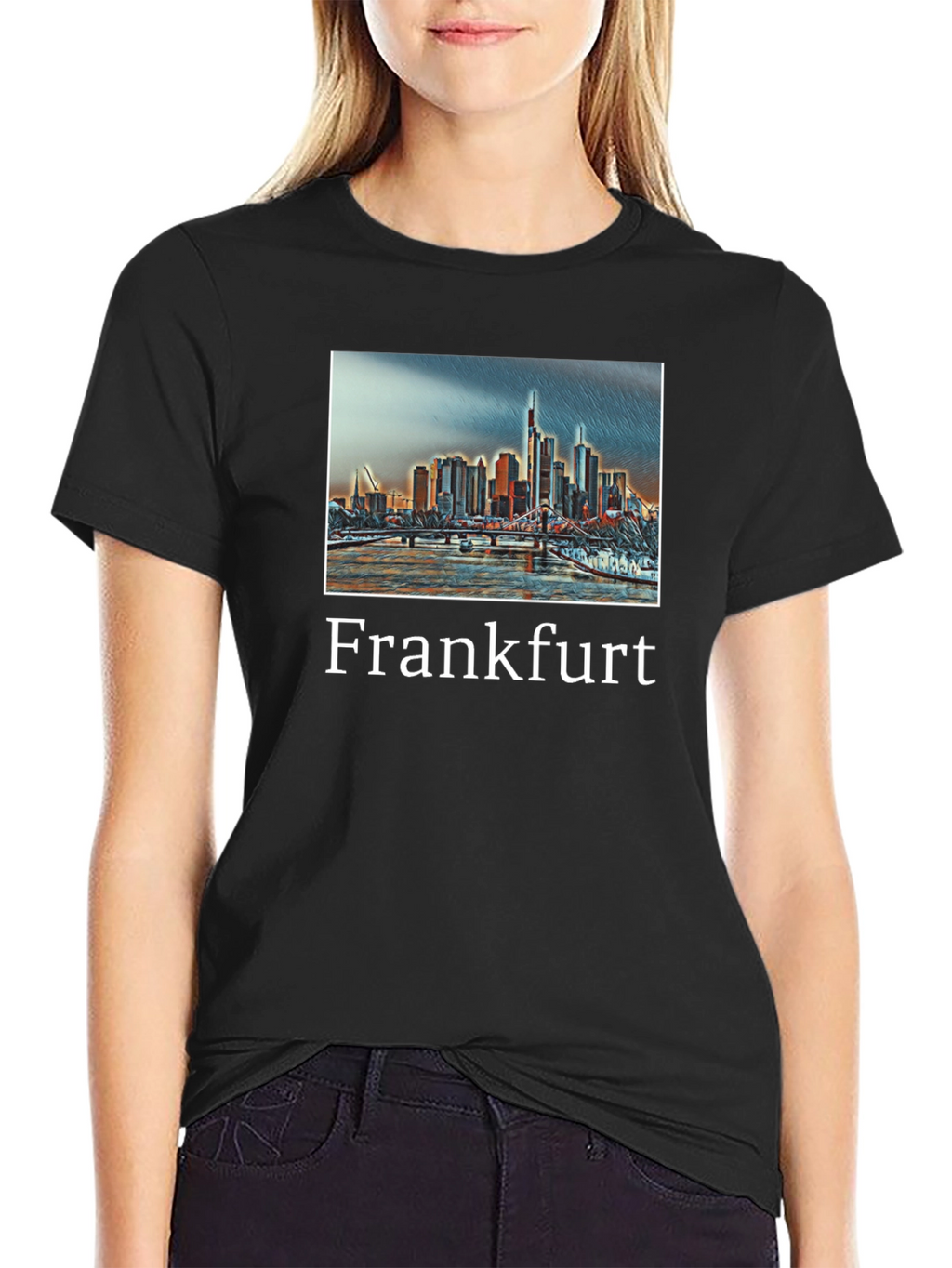 Frankfurt Cityscape Graphic T-Shirt