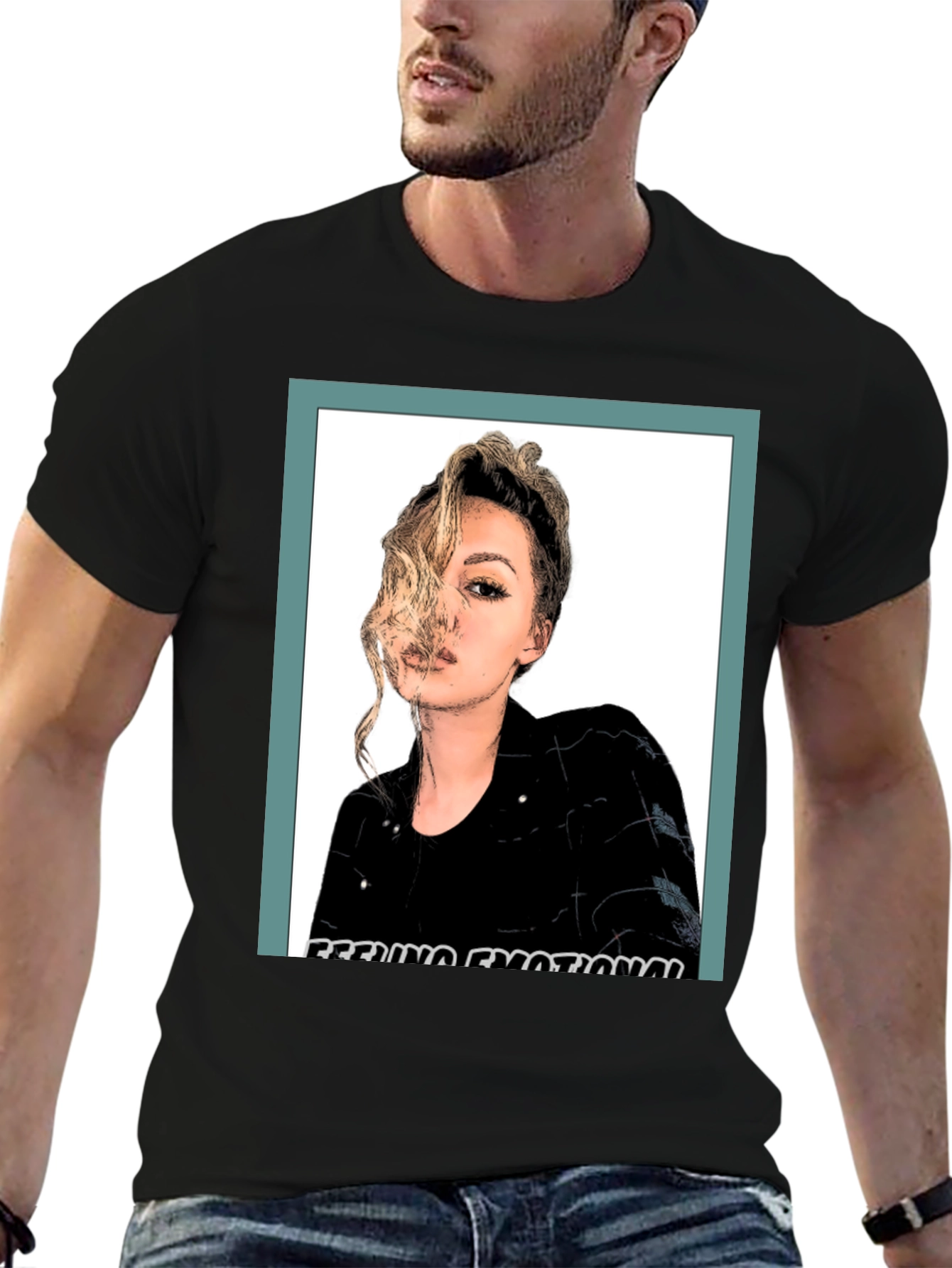 Feeling Emotional Graphic Tee - Black