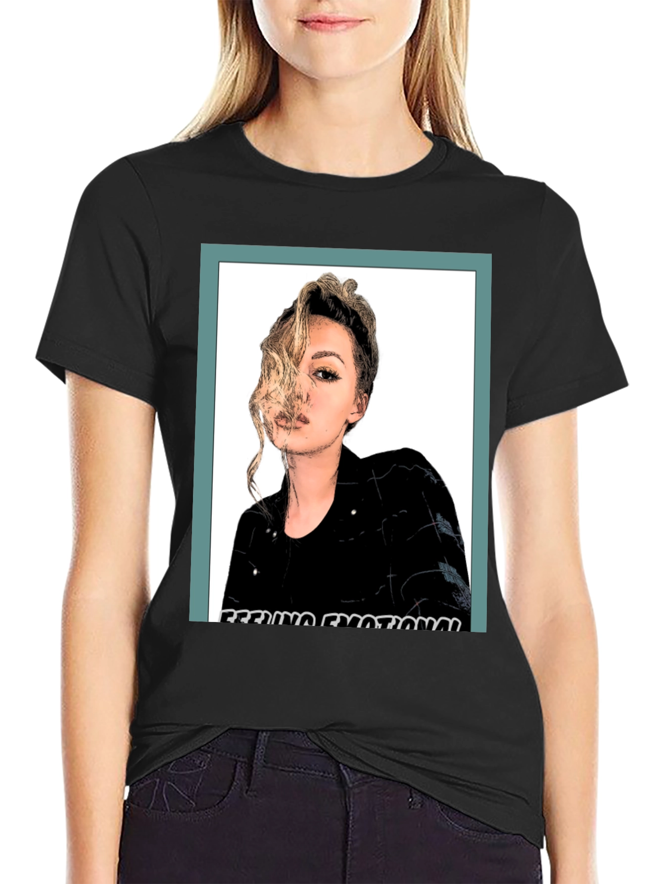Feeling Emotional Graphic Tee - Black