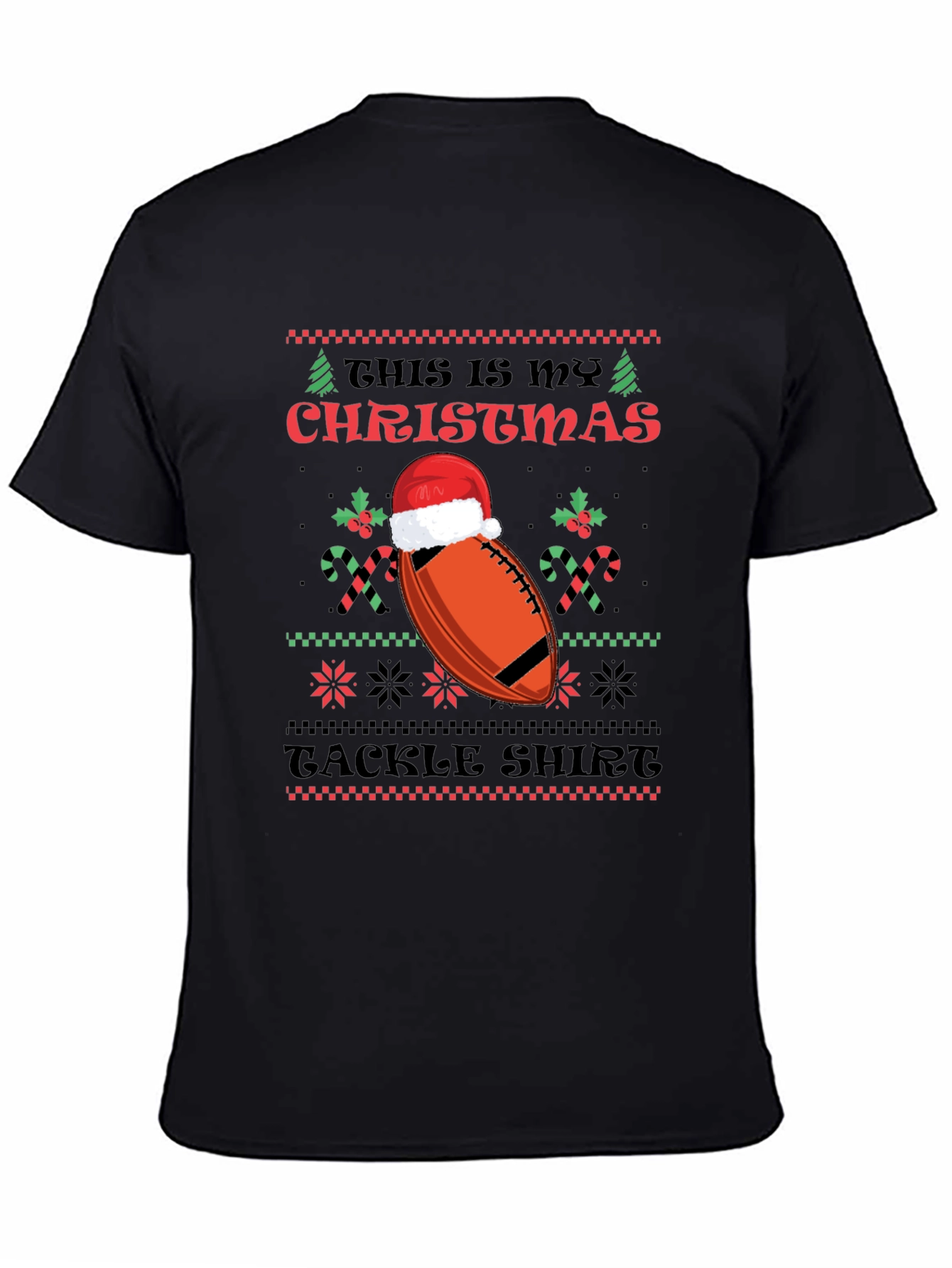 Funny Christmas Football Tackle Shirt