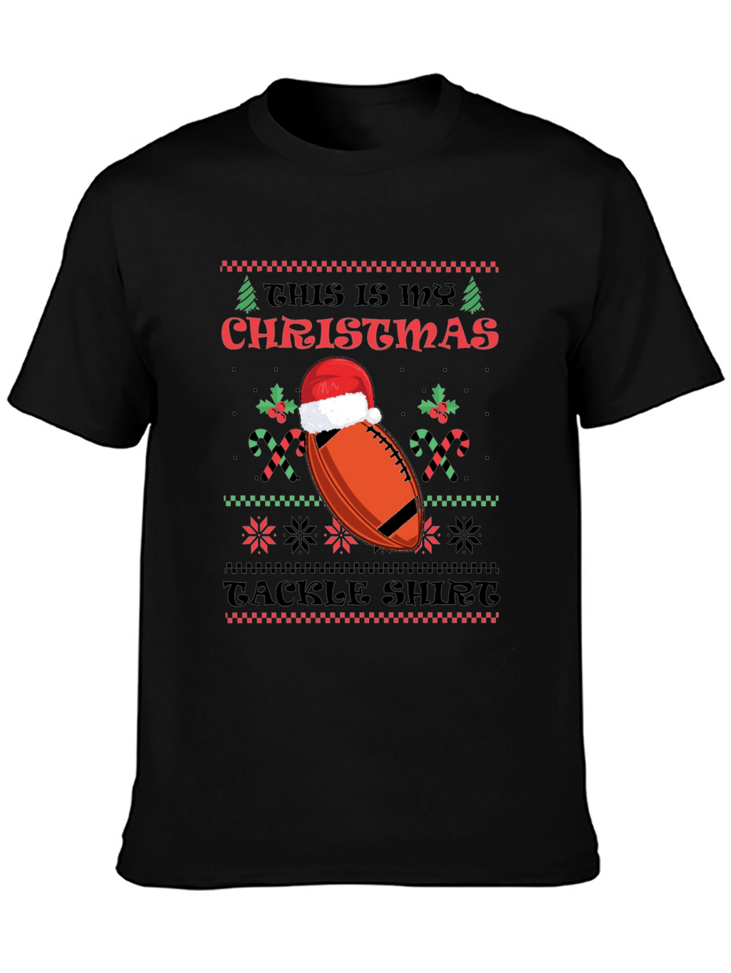 Funny Christmas Football Tackle Shirt