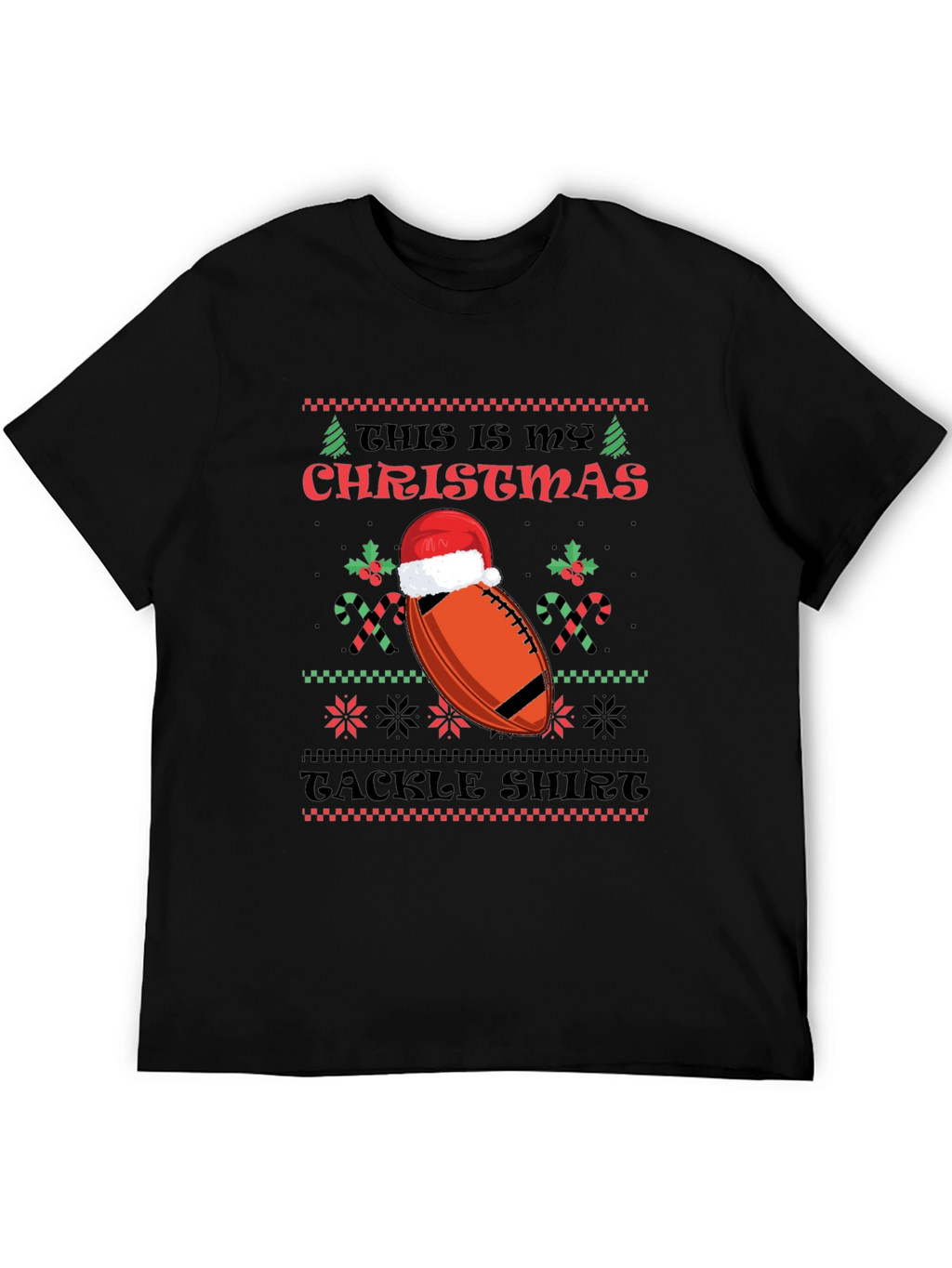 Funny Christmas Football Tackle Shirt