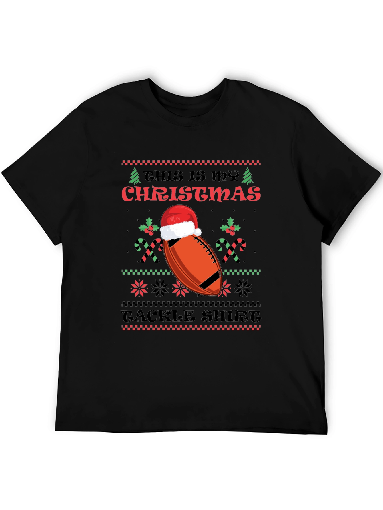 Funny Christmas Football Tackle Shirt