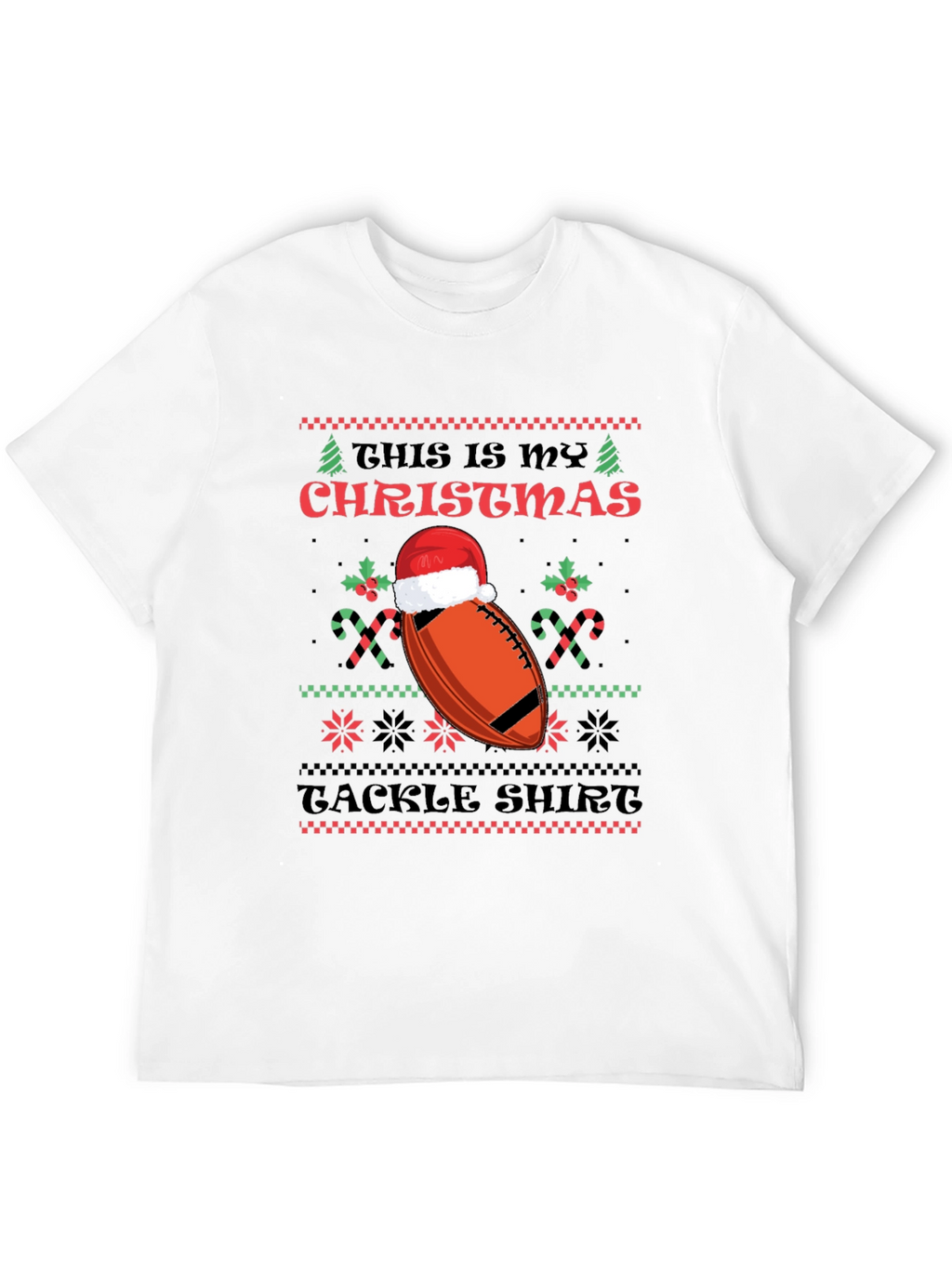 Funny Christmas Football Tackle Shirt