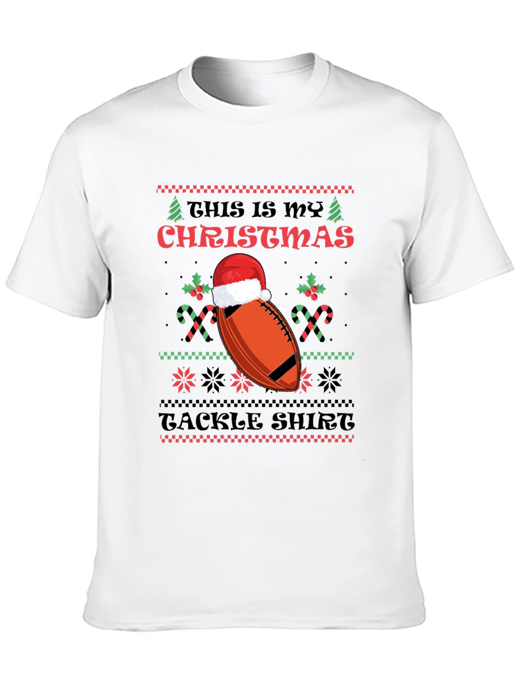 Funny Christmas Football Tackle Shirt