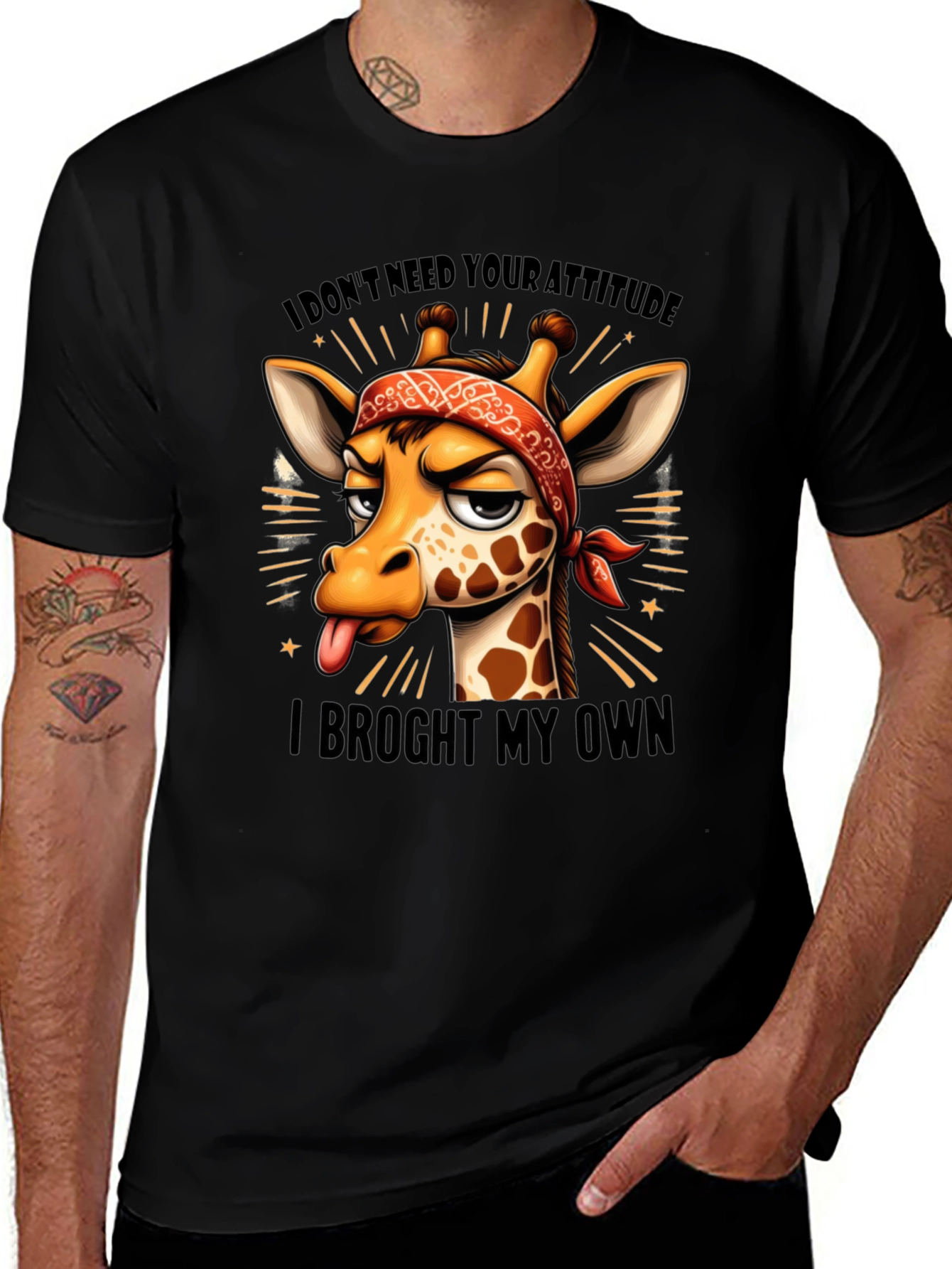 Funny Giraffe Attitude T-Shirt
