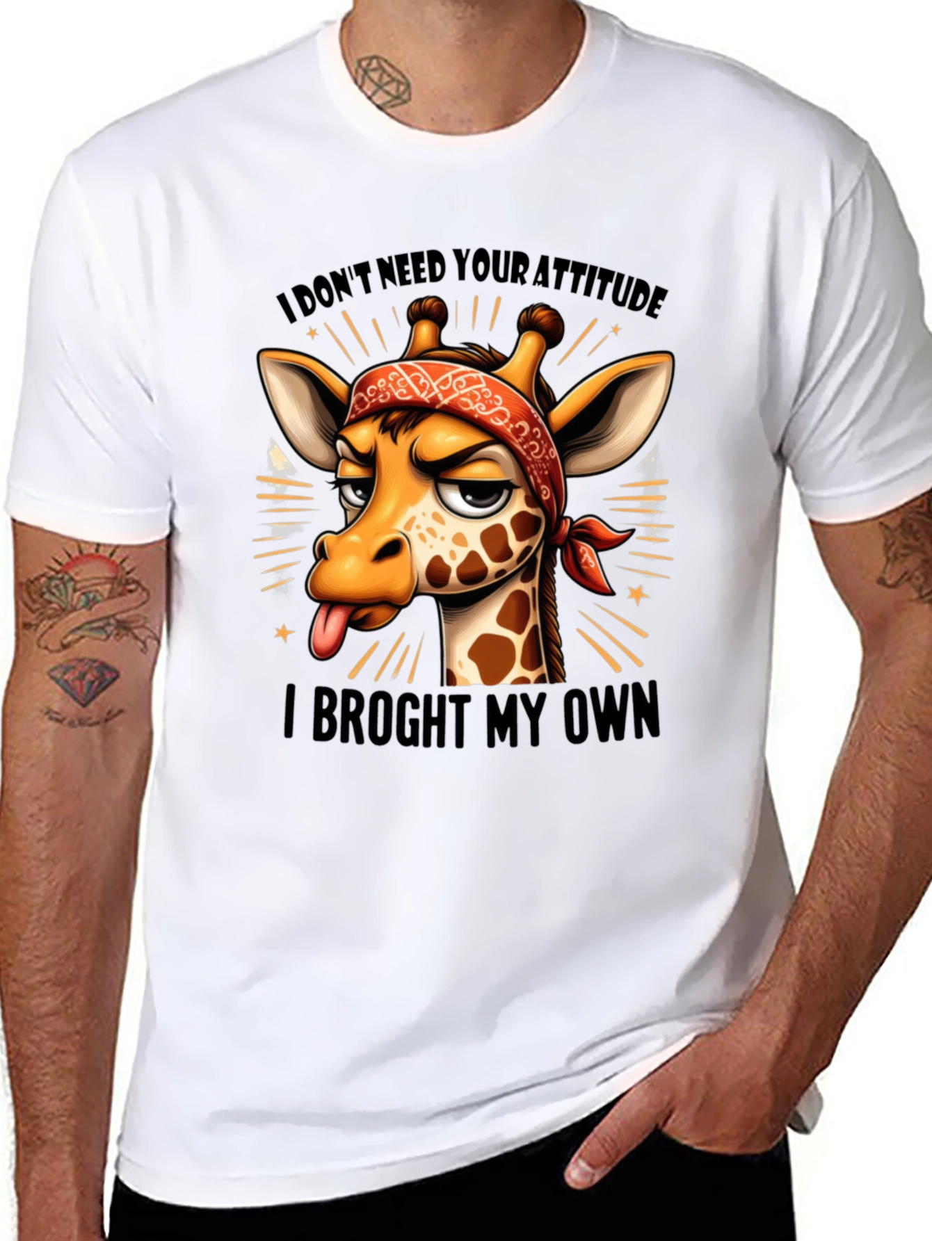Funny Giraffe Attitude T-Shirt