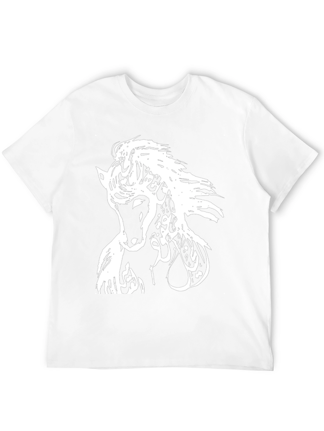 Horse Arabic Calligraphy Mens Black T-Shirt