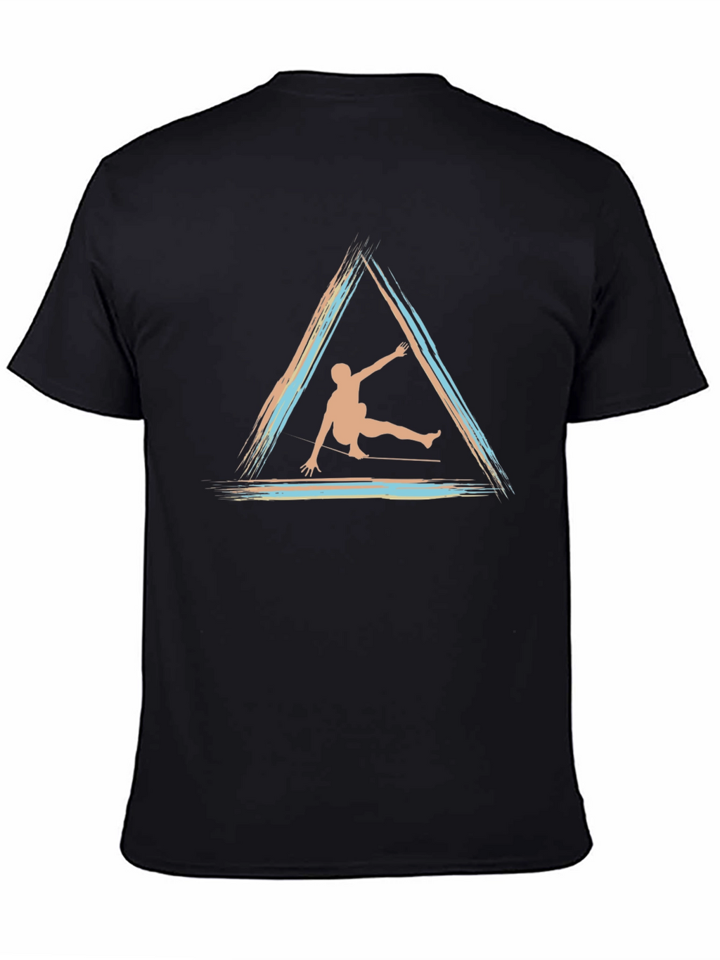 Geometric Slackline T-Shirt - Unique Triangle Design