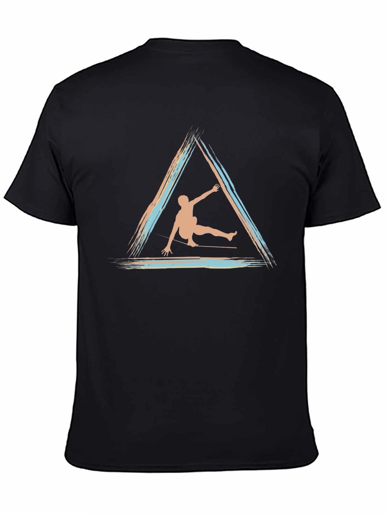 Geometric Slackline T-Shirt - Unique Triangle Design