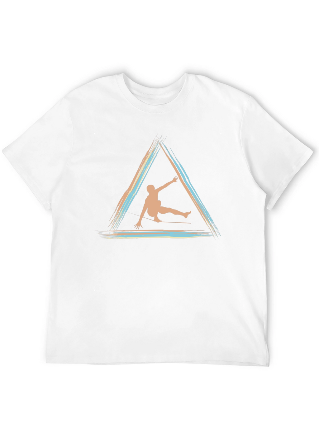 Geometric Slackline T-Shirt - Unique Triangle Design