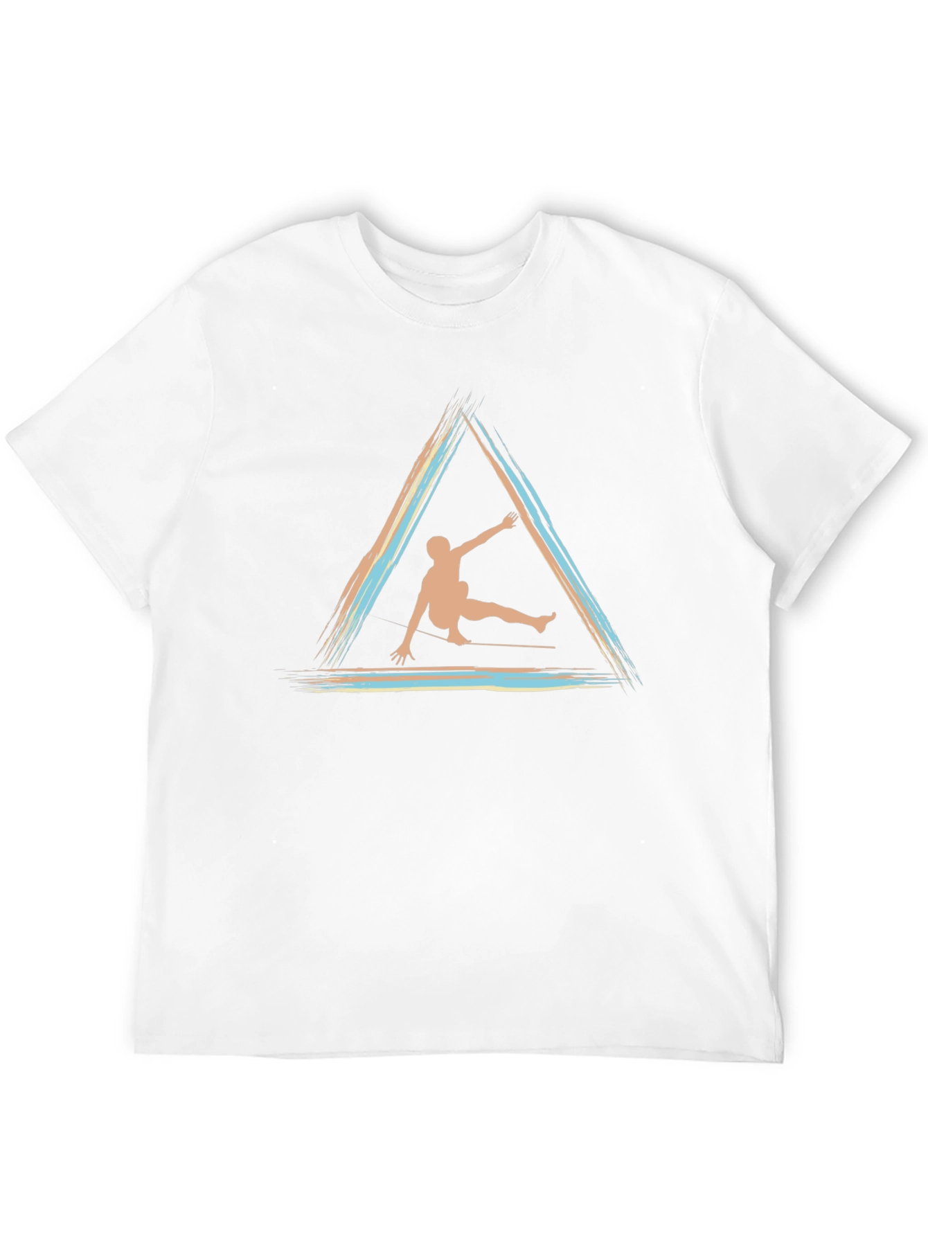 Geometric Slackline T-Shirt - Unique Triangle Design