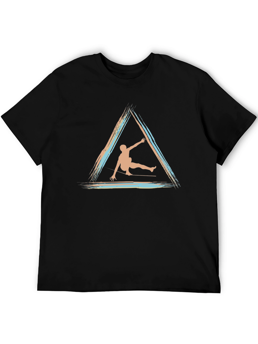 Geometric Slackline T-Shirt - Unique Triangle Design