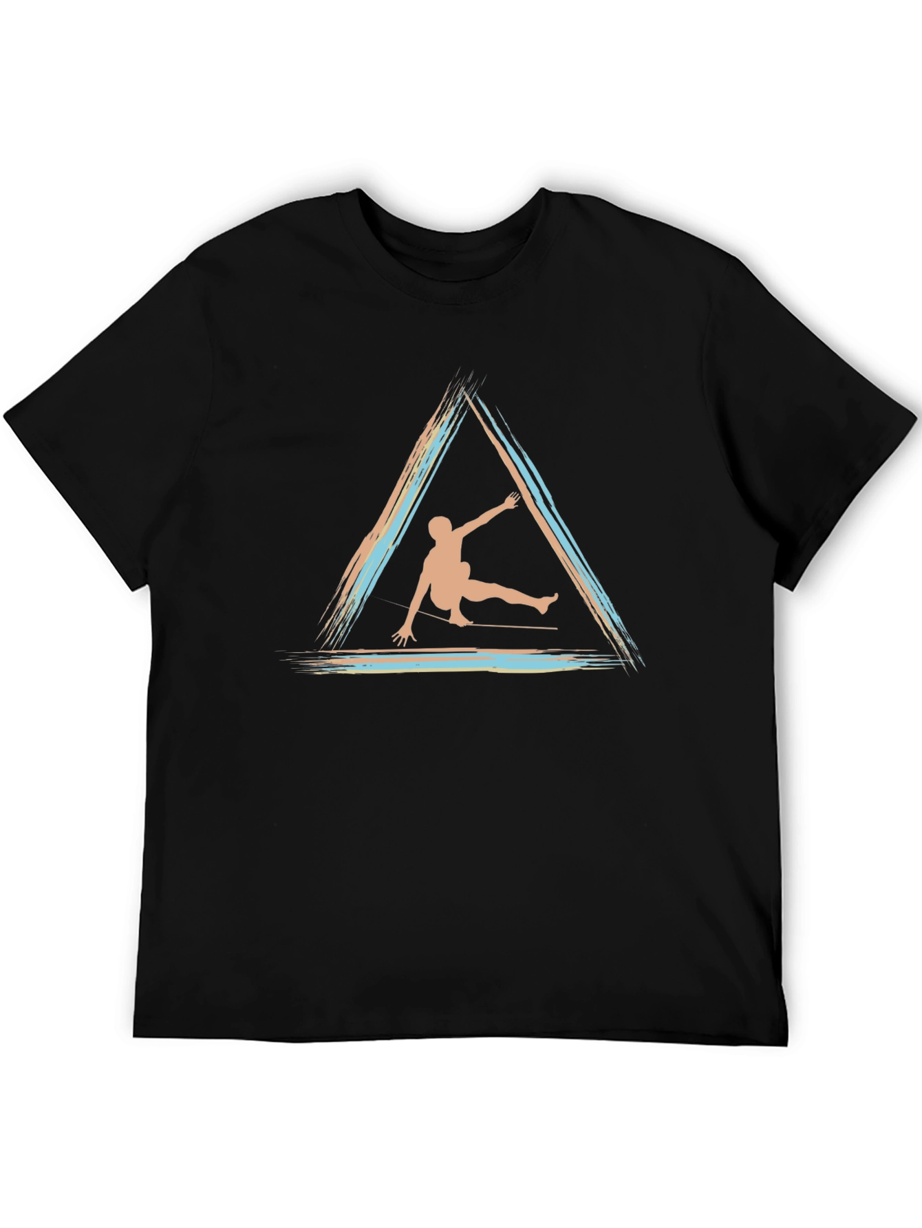 Geometric Slackline T-Shirt - Unique Triangle Design