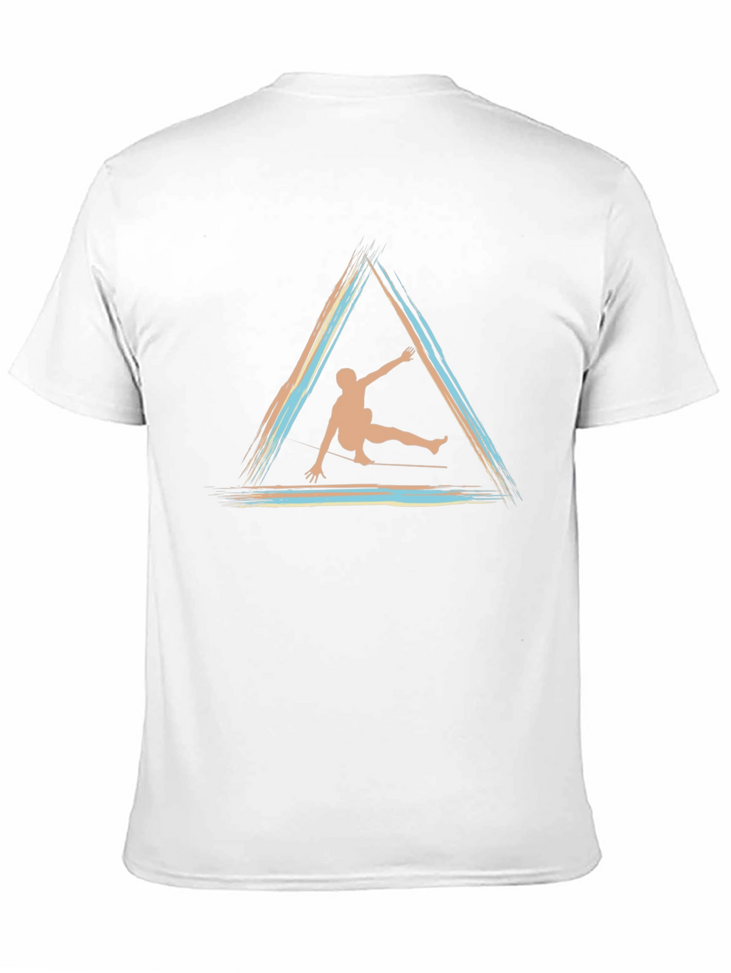 Geometric Slackline T-Shirt - Unique Triangle Design