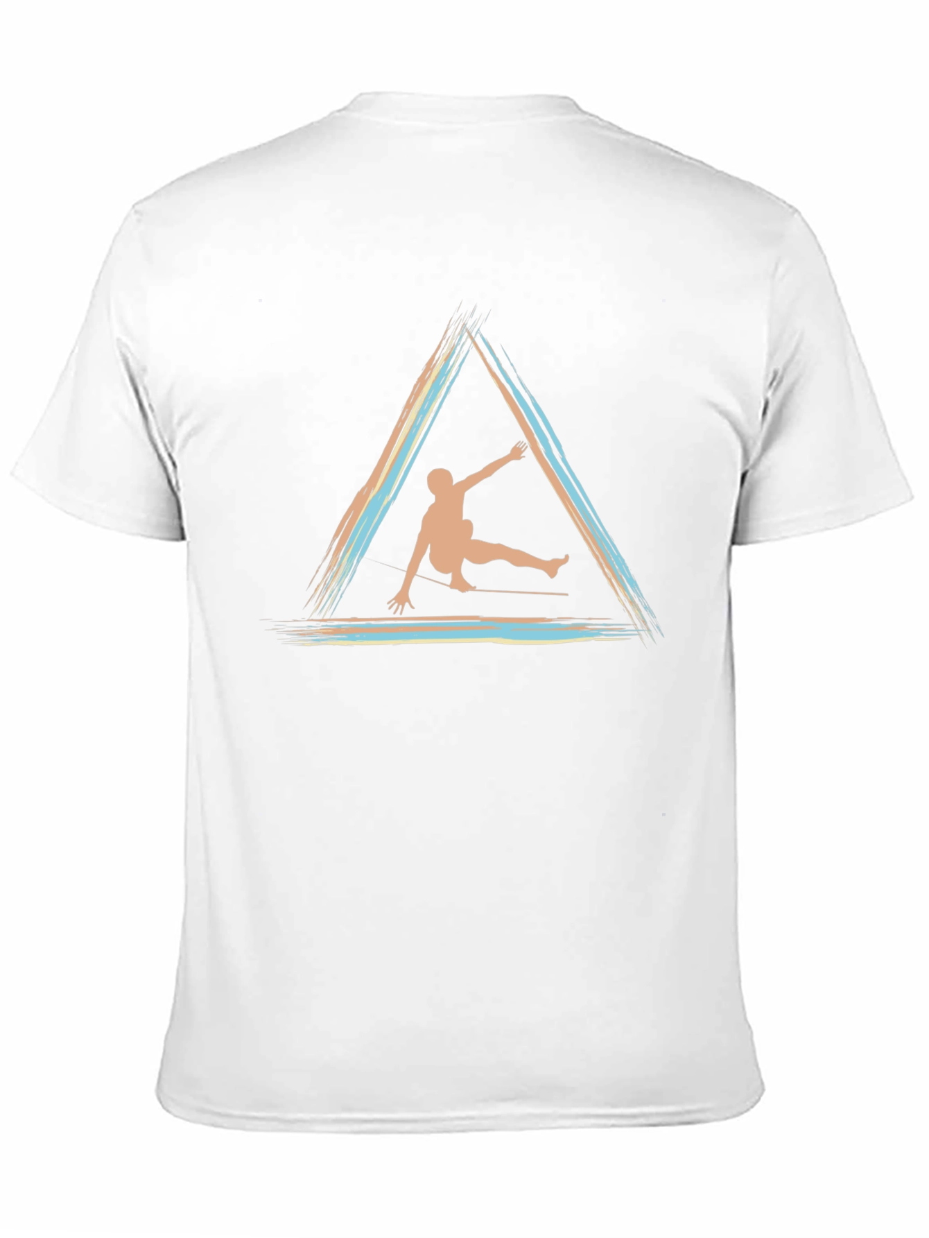 Geometric Slackline T-Shirt - Unique Triangle Design