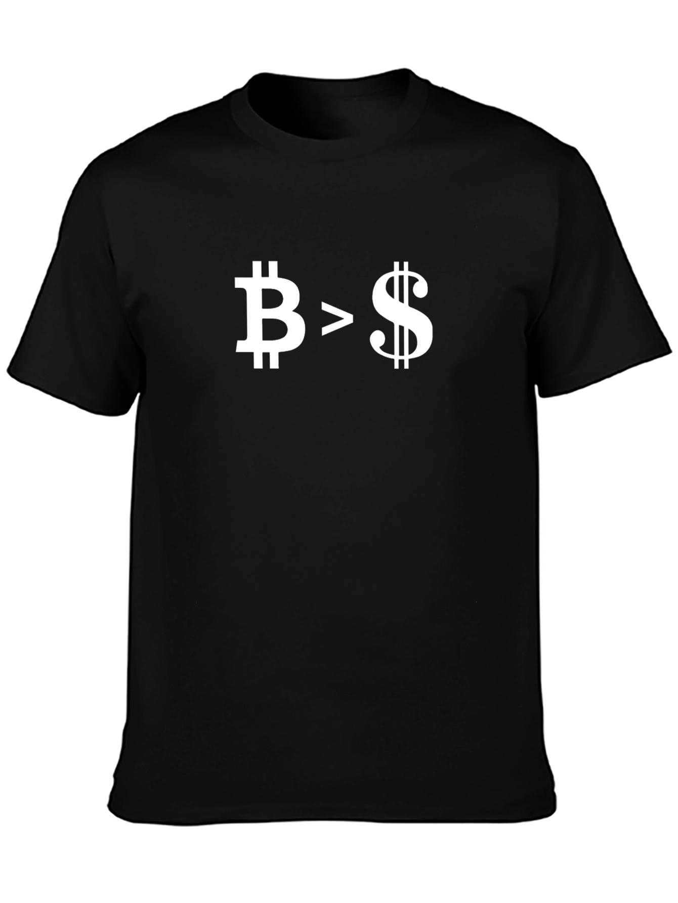 Bitcoin > Dollar Black Graphic Tee - Crypto T-Shirt