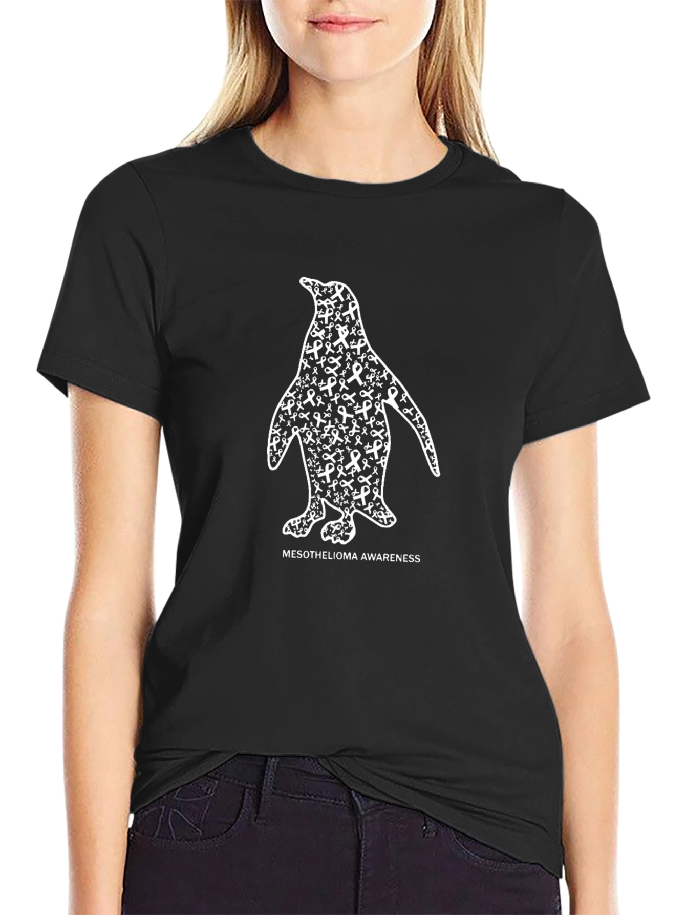 Mesothelioma Awareness Penguin T-Shirt