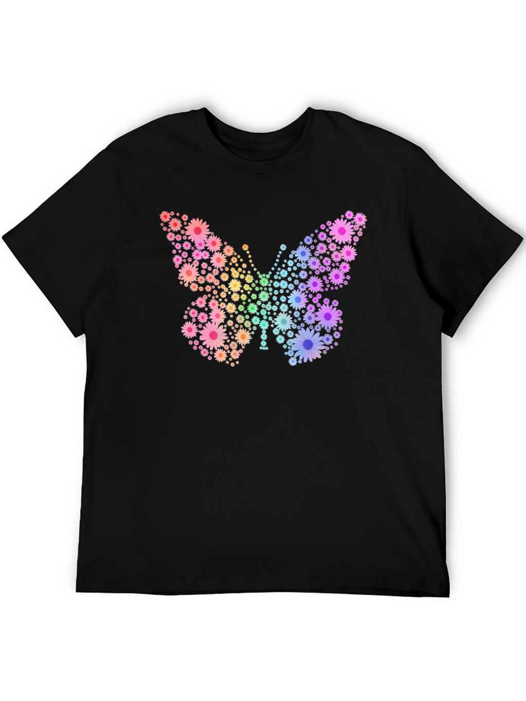 Floral Butterfly Graphic Tee - Trendy & Unique
