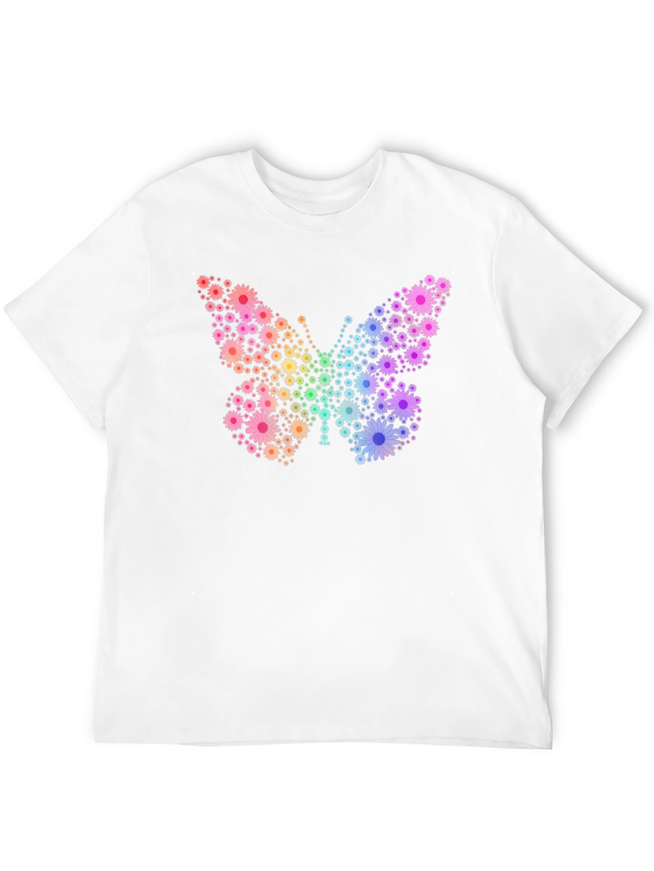 Floral Butterfly Graphic Tee - Trendy & Unique