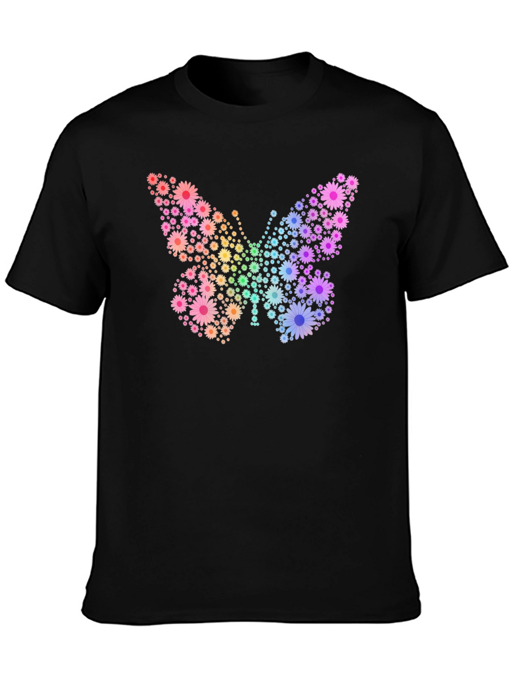 Floral Butterfly Graphic Tee - Trendy & Unique