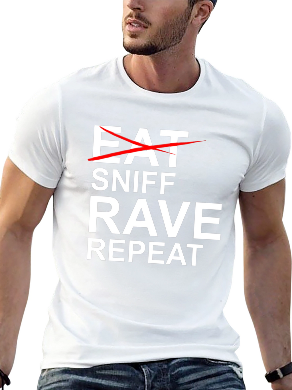 Eat Sniff Rave Repeat Graphic Tee