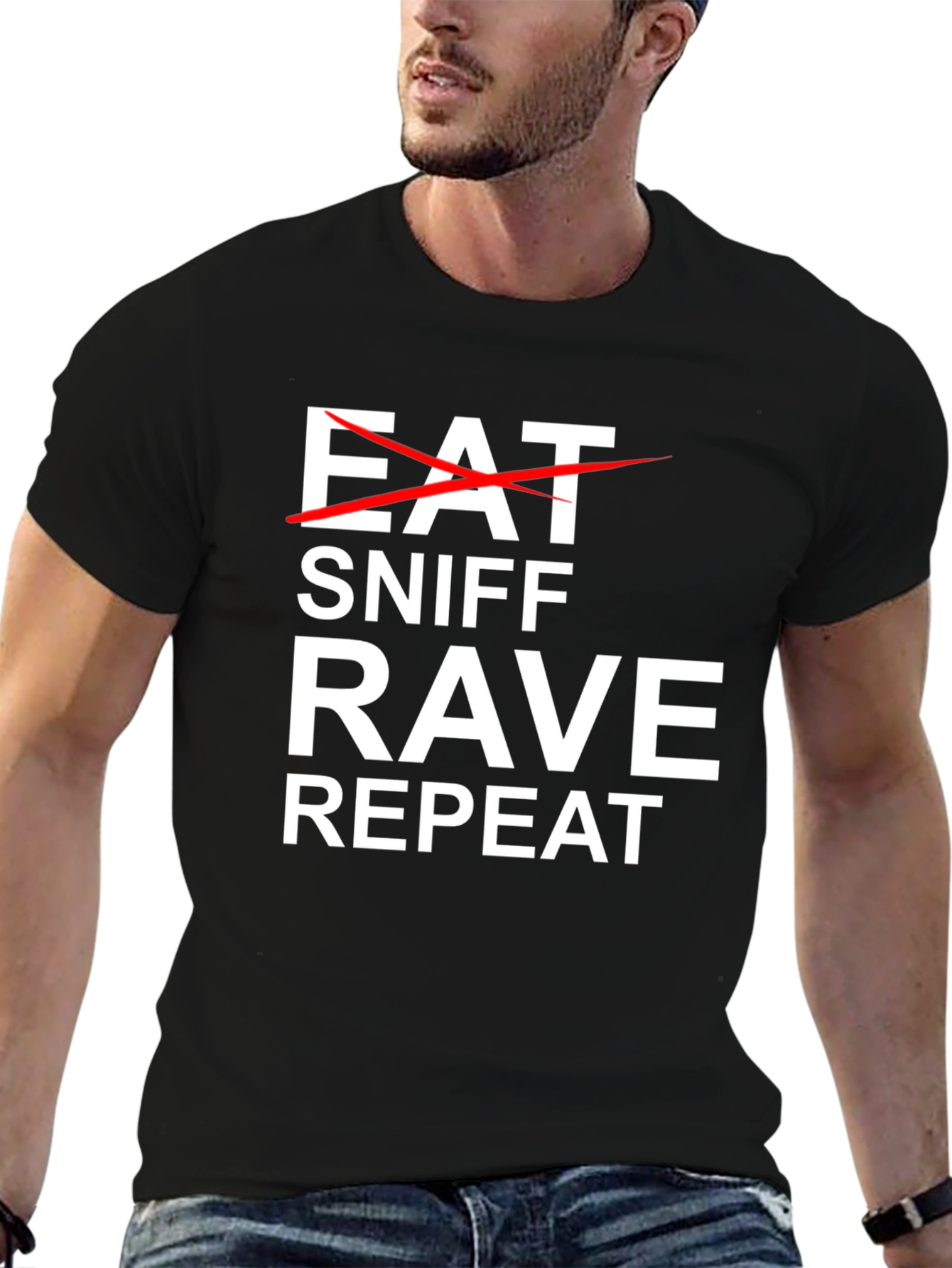 Eat Sniff Rave Repeat Graphic Tee