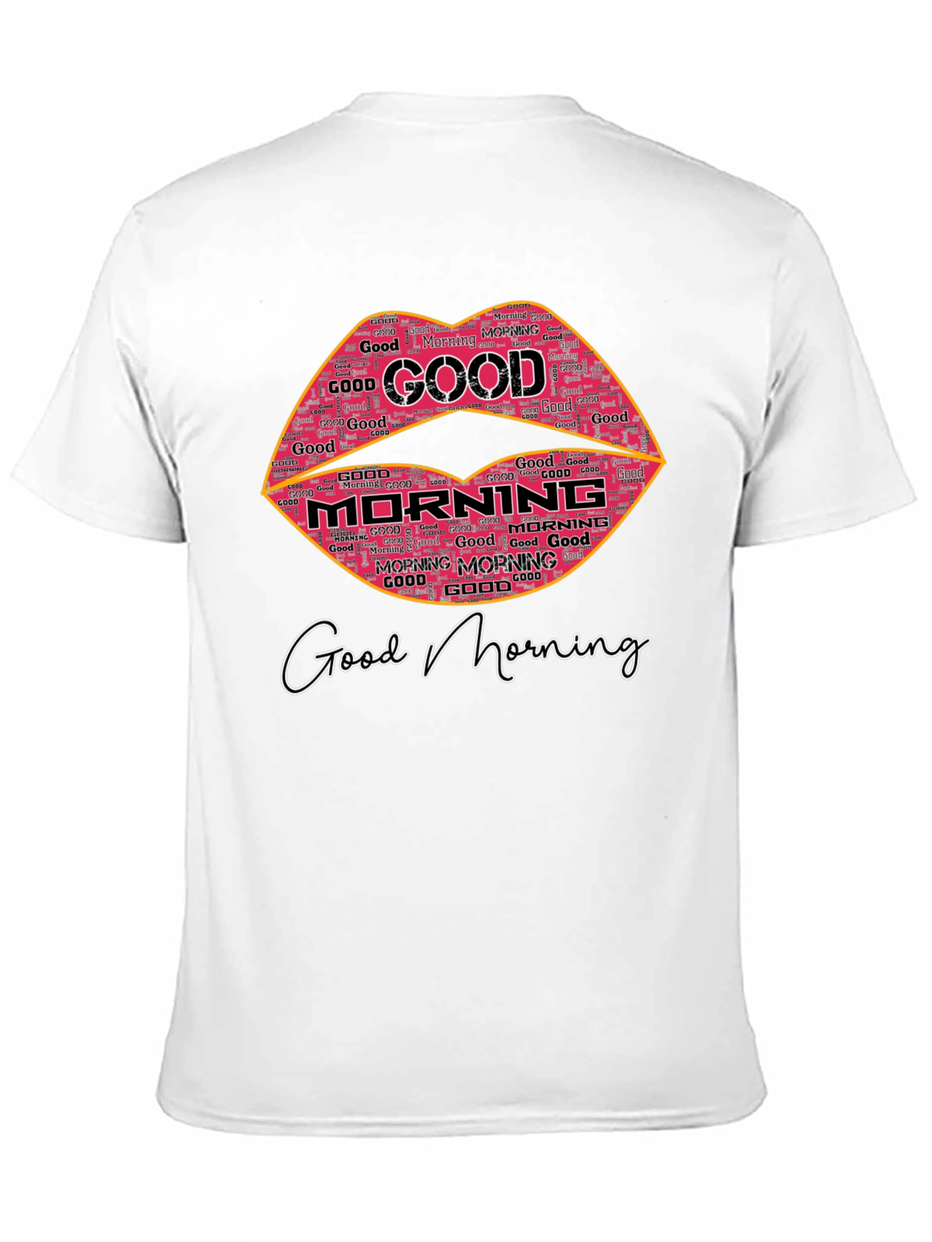 Good Morning Lip Print T-Shirt
