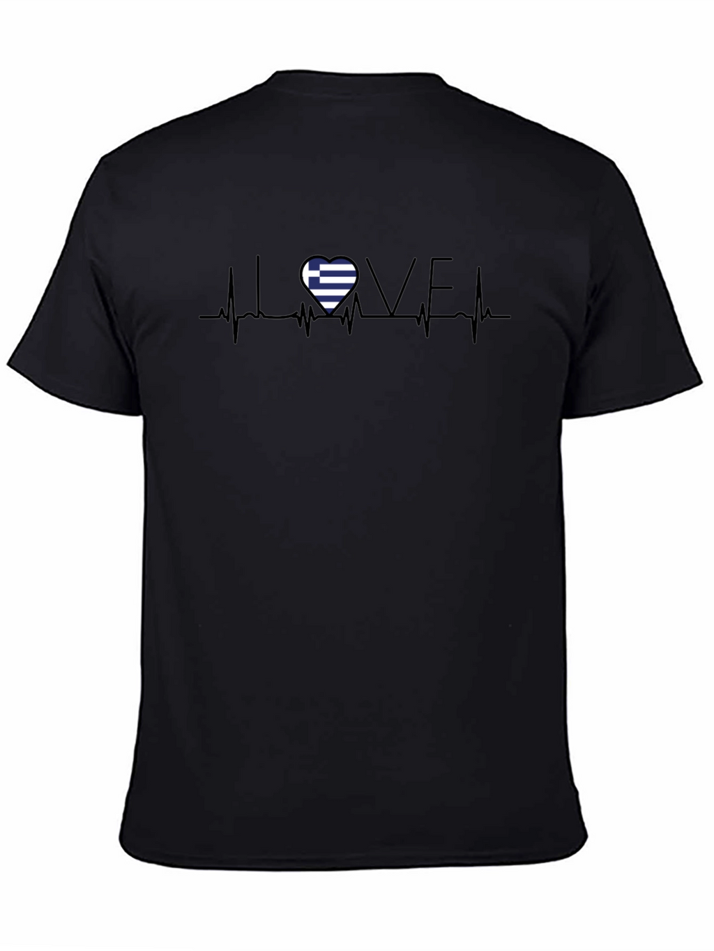 Greece Heartbeat T-Shirt - Love Greek Flag Tee
