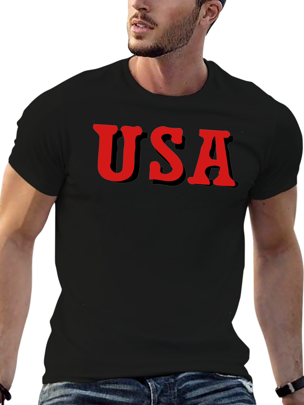 USA Graphic Tee - Bold Patriotic Design