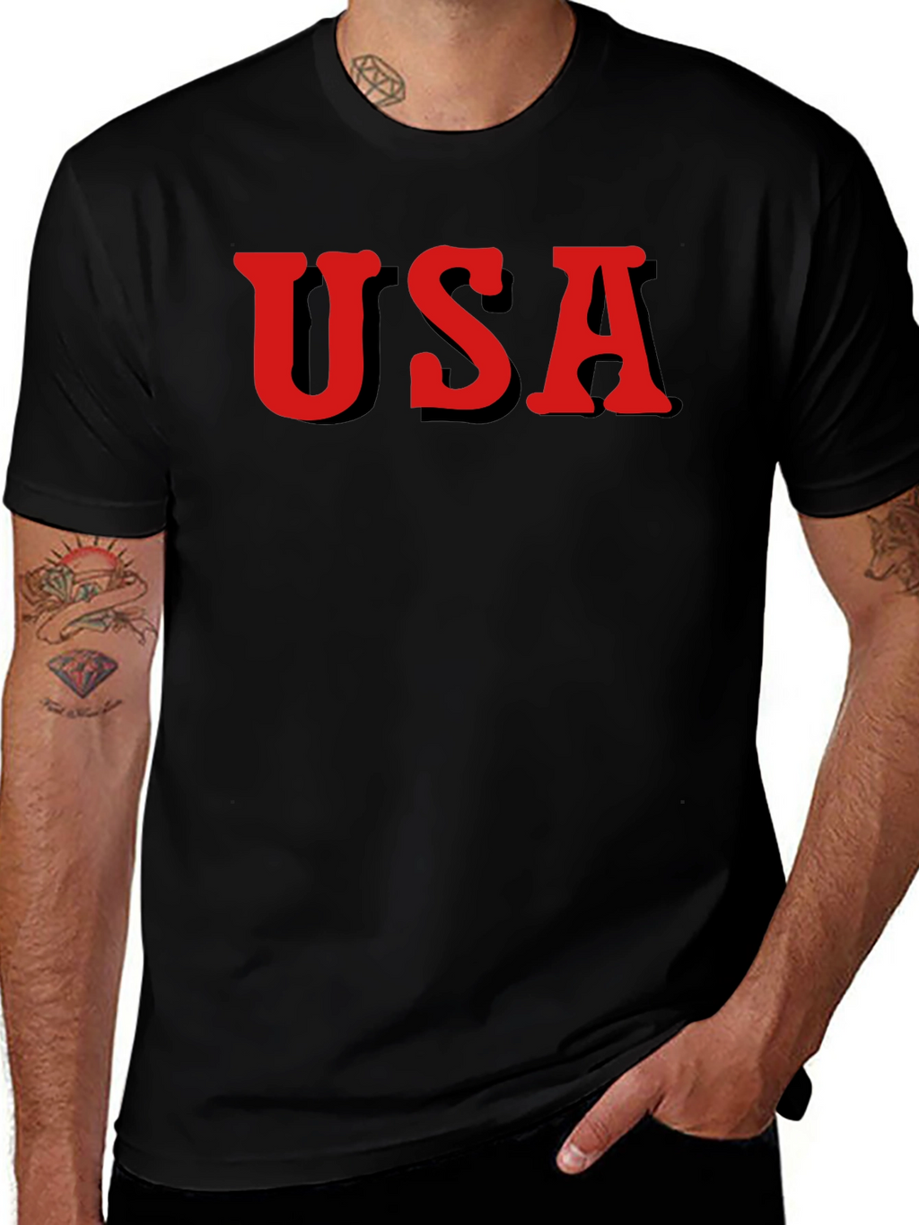 USA Graphic Tee - Bold Patriotic Design