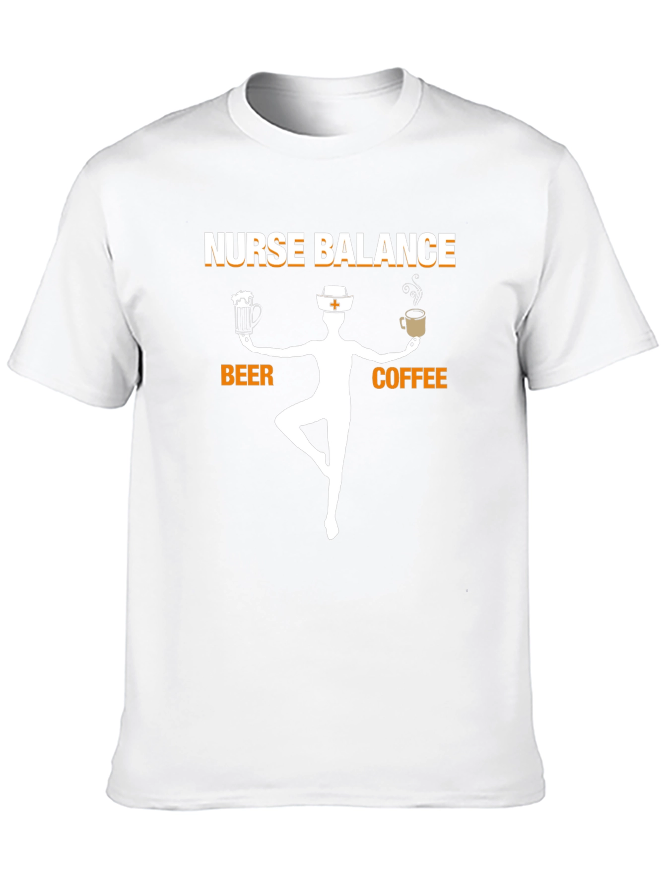 Nurse Balance Beer Coffee Graphic T-Shirt