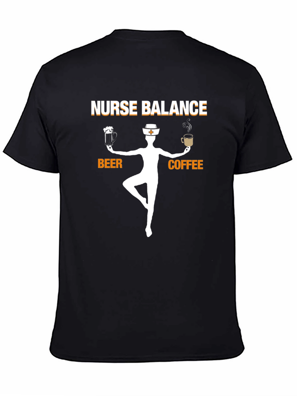 Nurse Balance Beer Coffee Graphic T-Shirt
