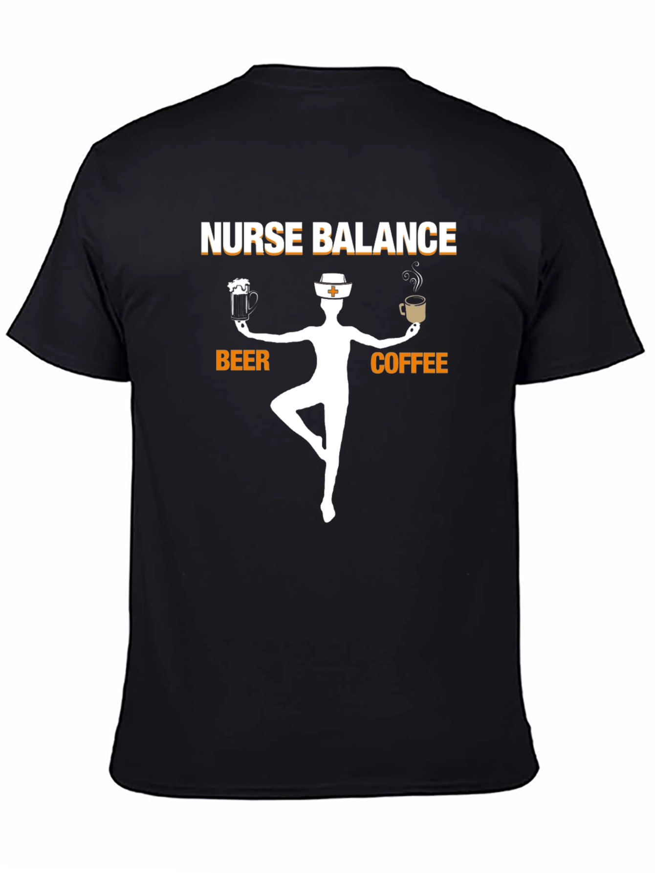 Nurse Balance Beer Coffee Graphic T-Shirt