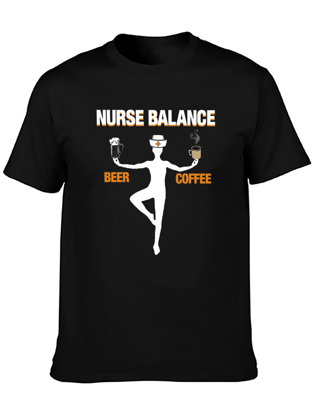 Nurse Balance Beer Coffee Graphic T-Shirt