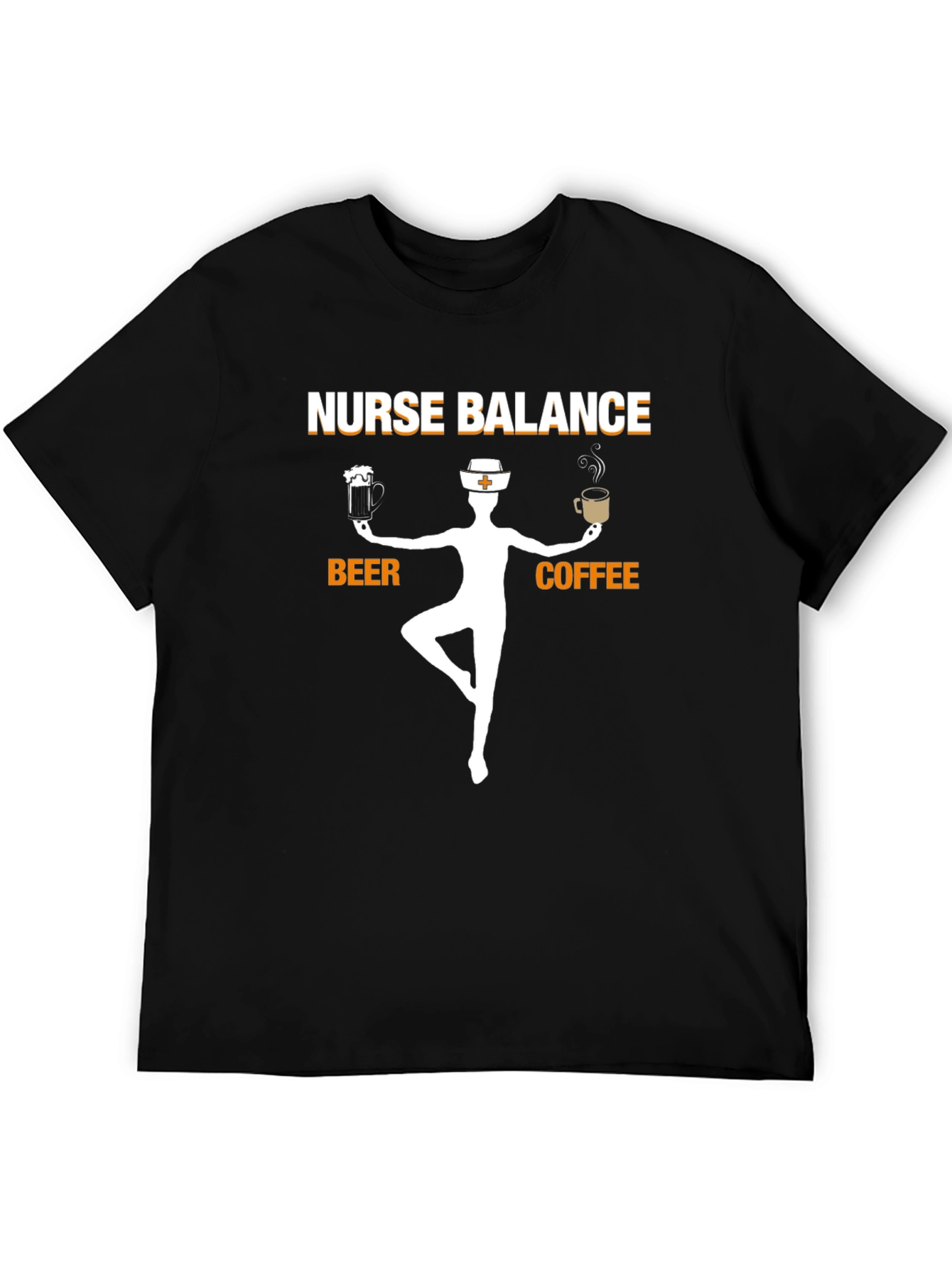 Nurse Balance Beer Coffee Graphic T-Shirt