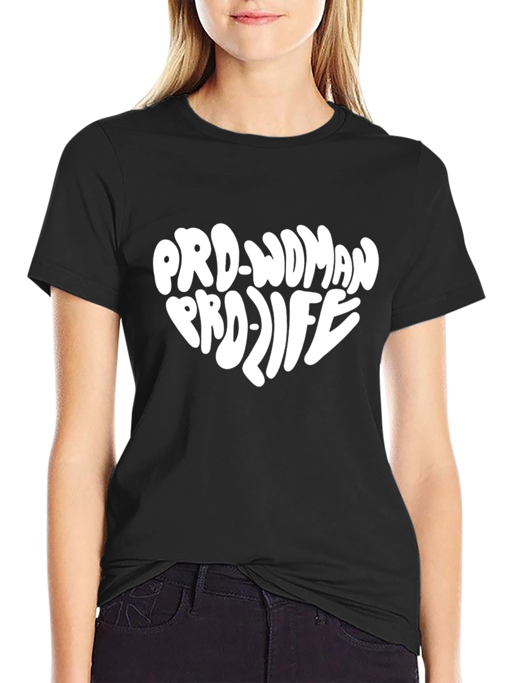Pro-Woman Pro-Life Black Graphic Tee
