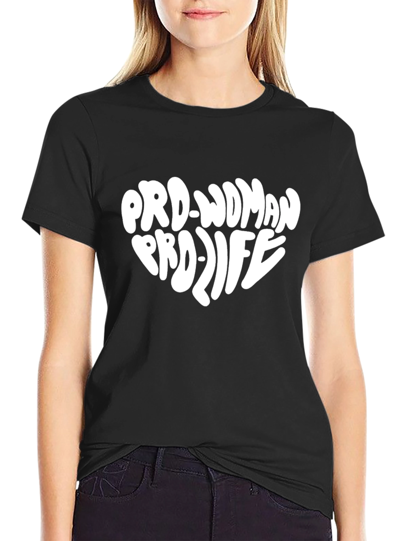 Pro-Woman Pro-Life Black Graphic Tee