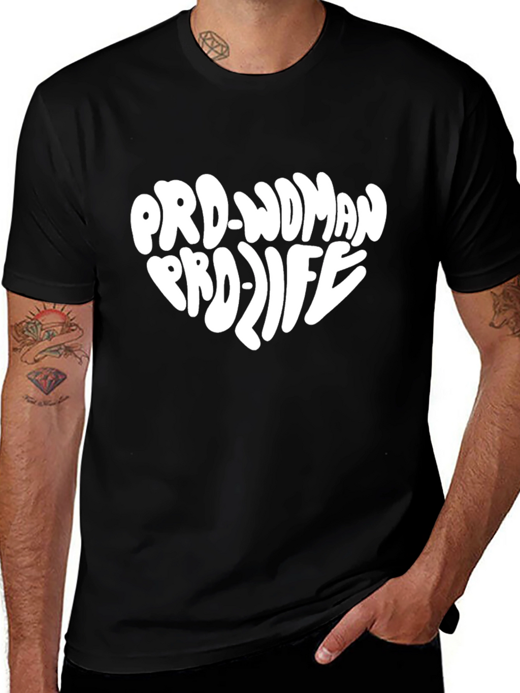 Pro-Woman Pro-Life Black Graphic Tee