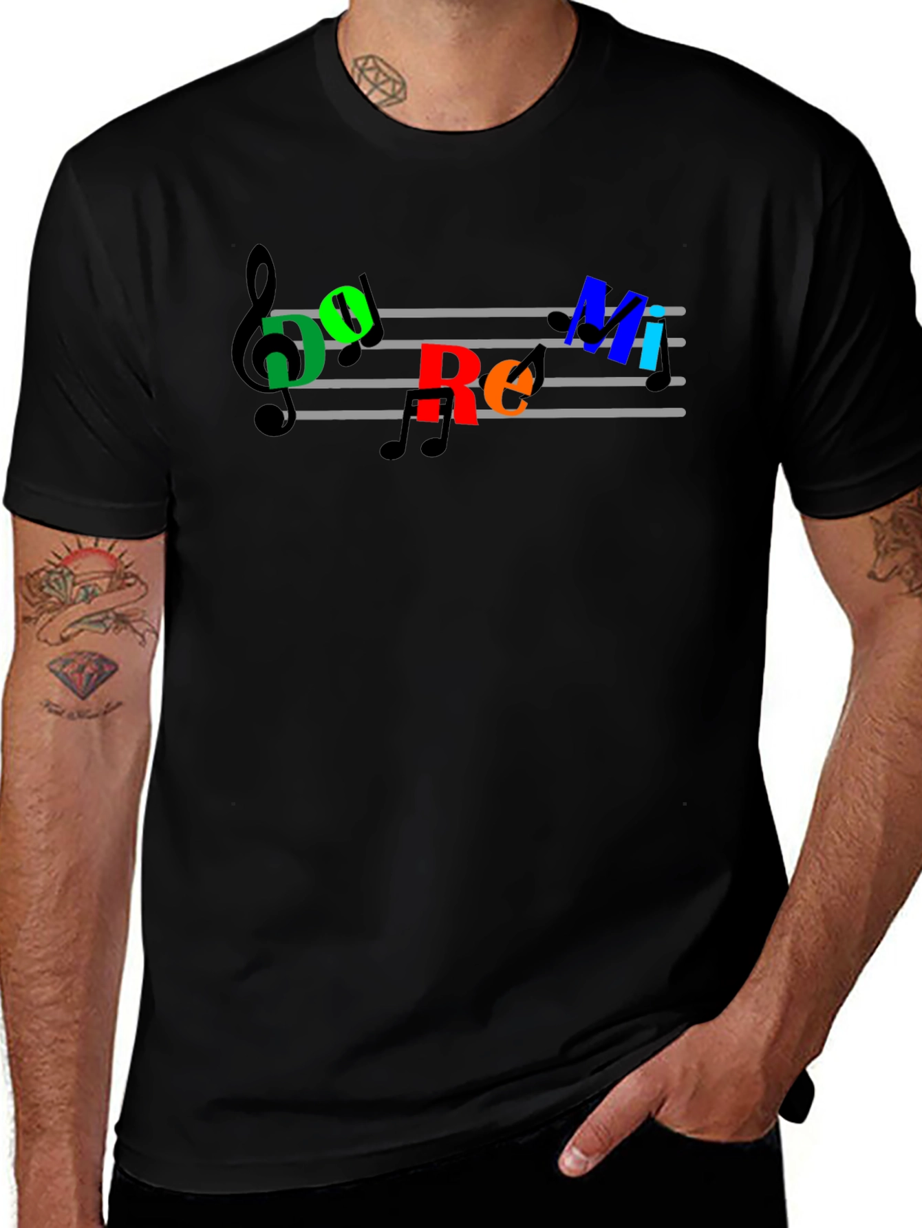 Music Note Colorful Staff T-Shirt
