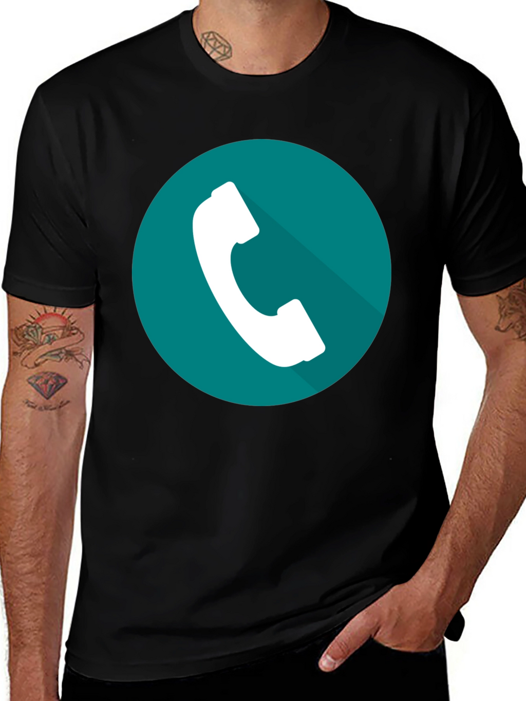 Phone Icon Graphic Tee - Modern Style