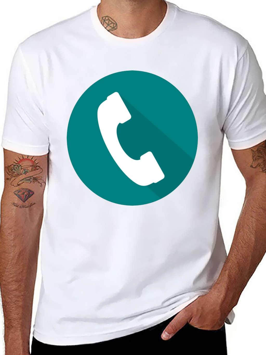 Phone Icon Graphic Tee - Modern Style