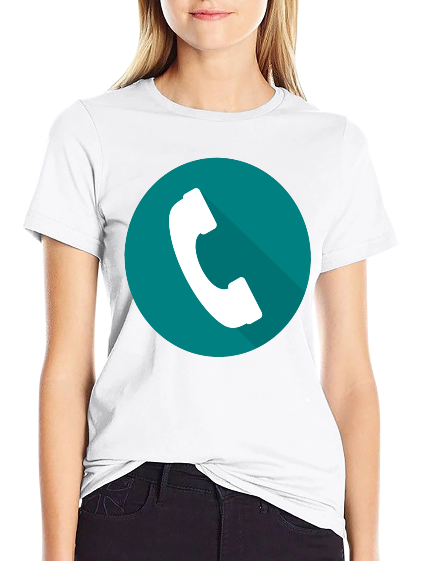 Phone Icon Graphic Tee - Modern Style