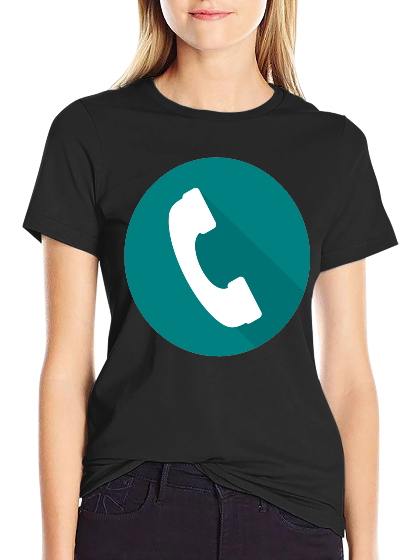 Phone Icon Graphic Tee - Modern Style
