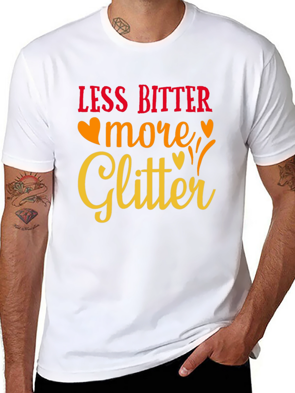 Less Bitter More Glitter Black Graphic Tee